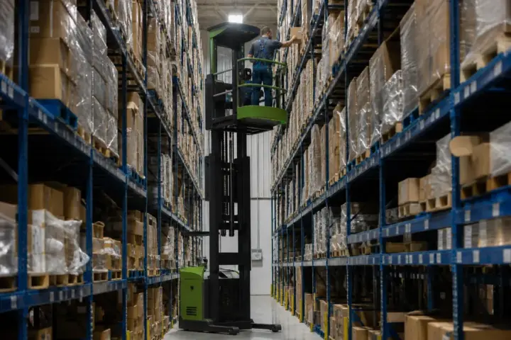 High-level order picker representing nationwide equipment sourcing